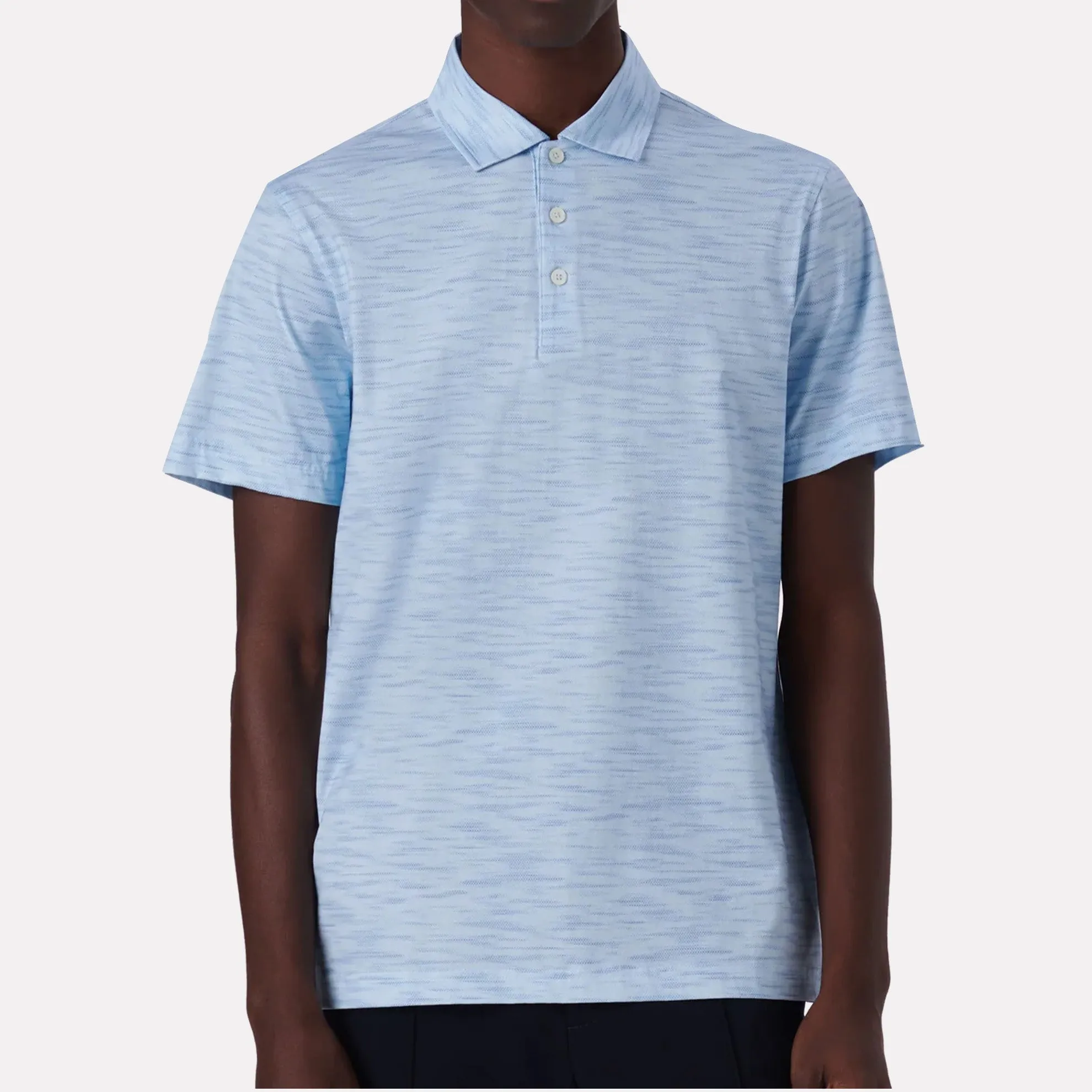 OOOHCOTTON® Tech Fabric Short Sleeve Polo / Sky