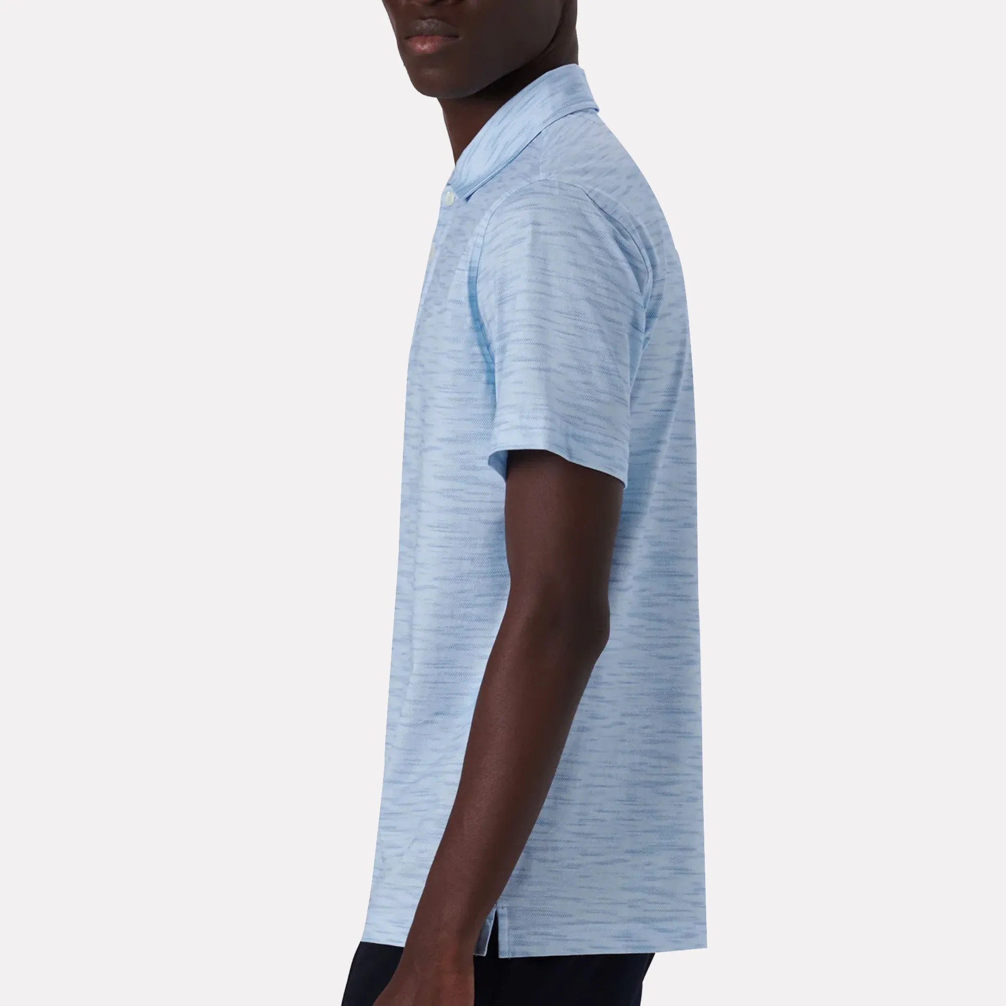 OOOHCOTTON® Tech Fabric Short Sleeve Polo / Sky