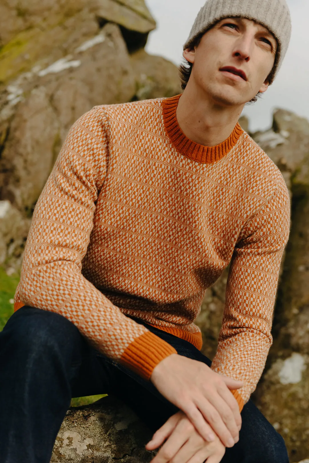 Orange Tile Fair-Isle Jumper