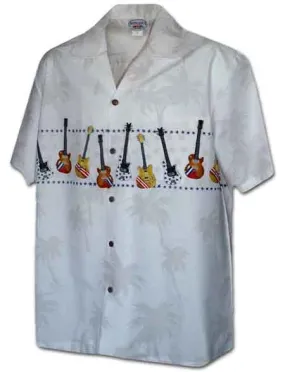 Pacific Legend Guitars Men's Camp Hawaiian Shirts, Style#440-3940