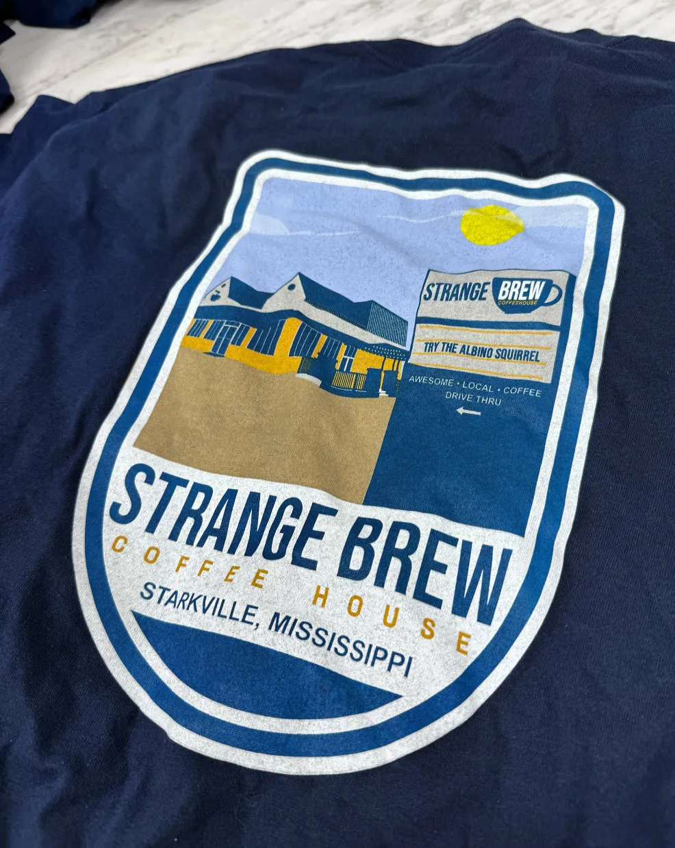 Park Service style Strange Brew pocket tees!