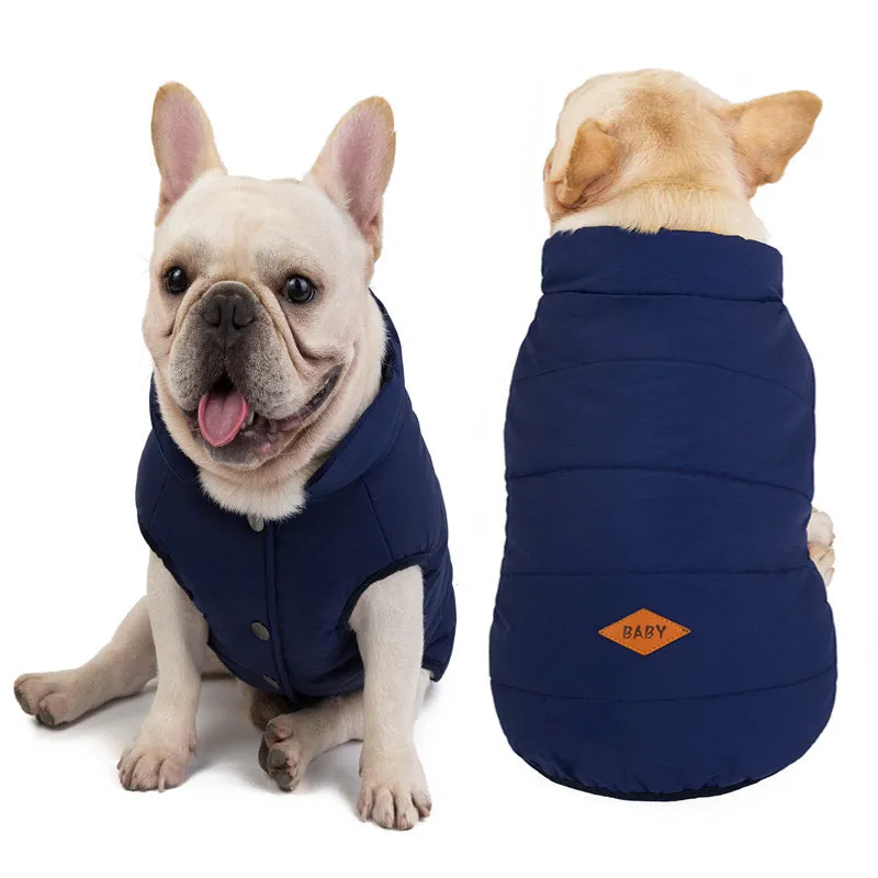 Pet clothes dog bulldog windproof cotton vest