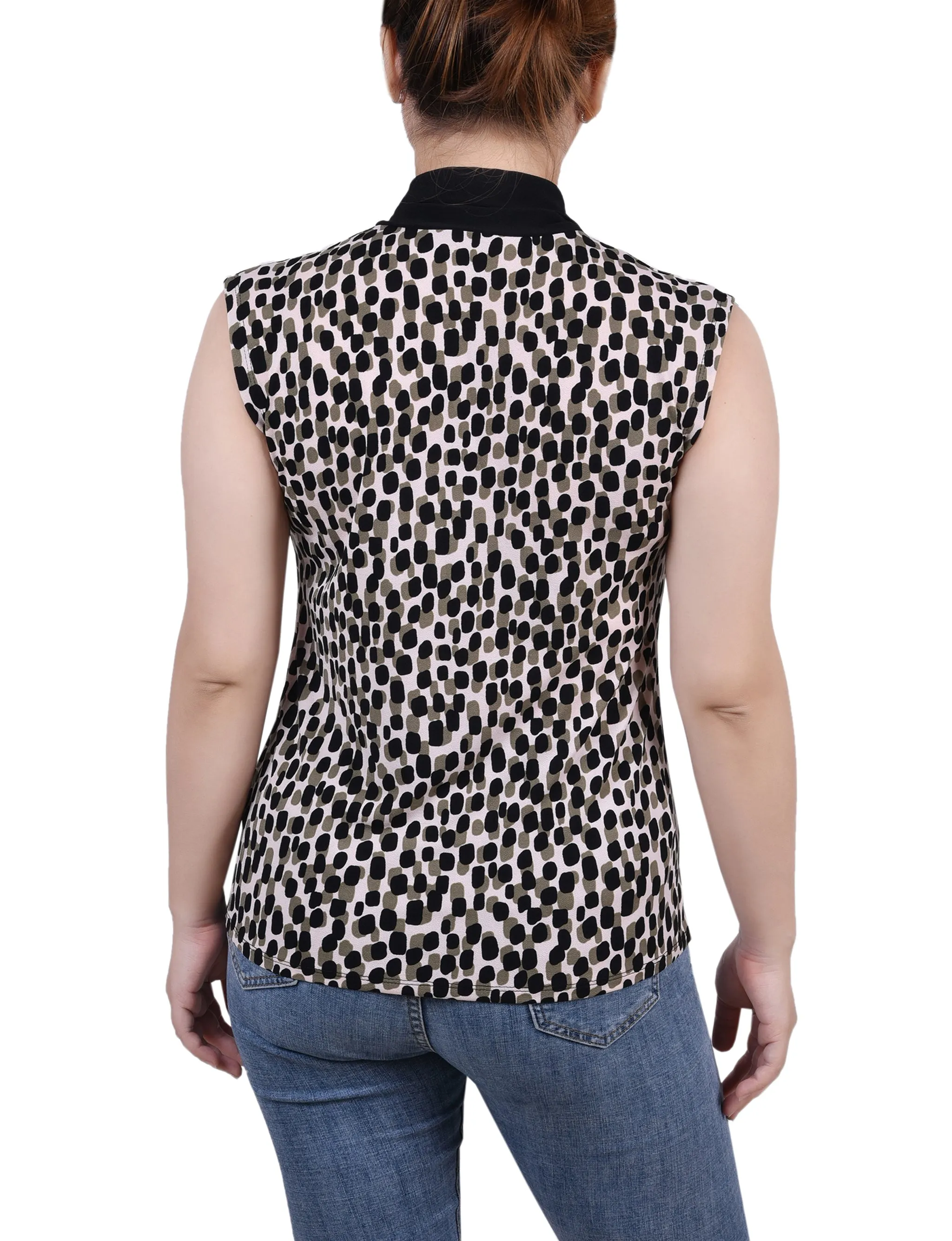 Petite Sleeveless Scarf Top