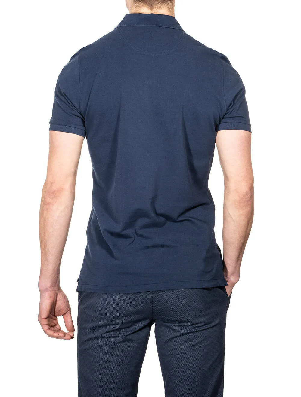 Pigment Dyed Polo Shirt Navy