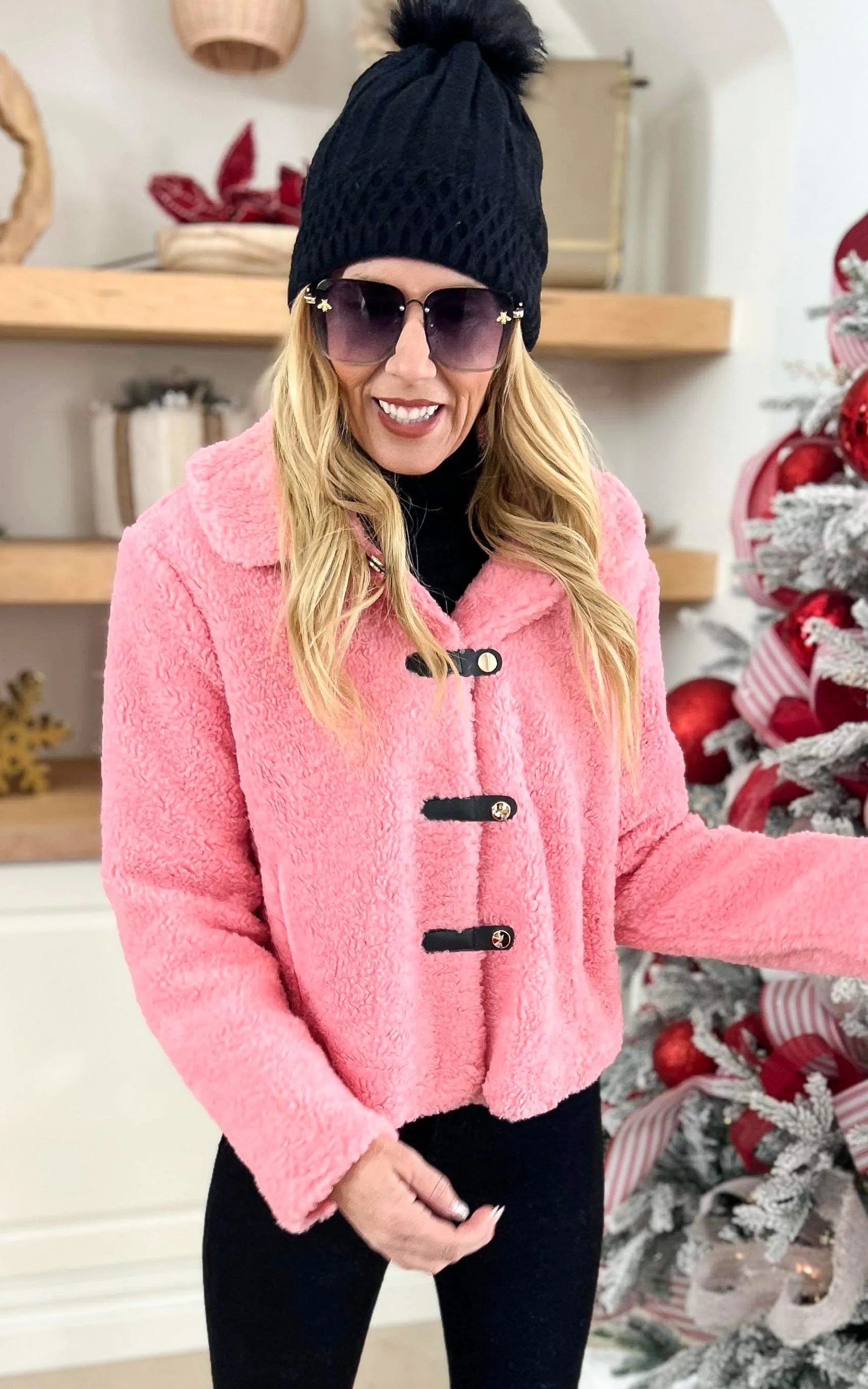 Pink Faux Fur Coat - Final Sale