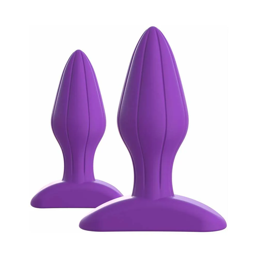 Pipedream Fantasy For Her 2-Piece Silicone Her Designer Love Plug Set Purple