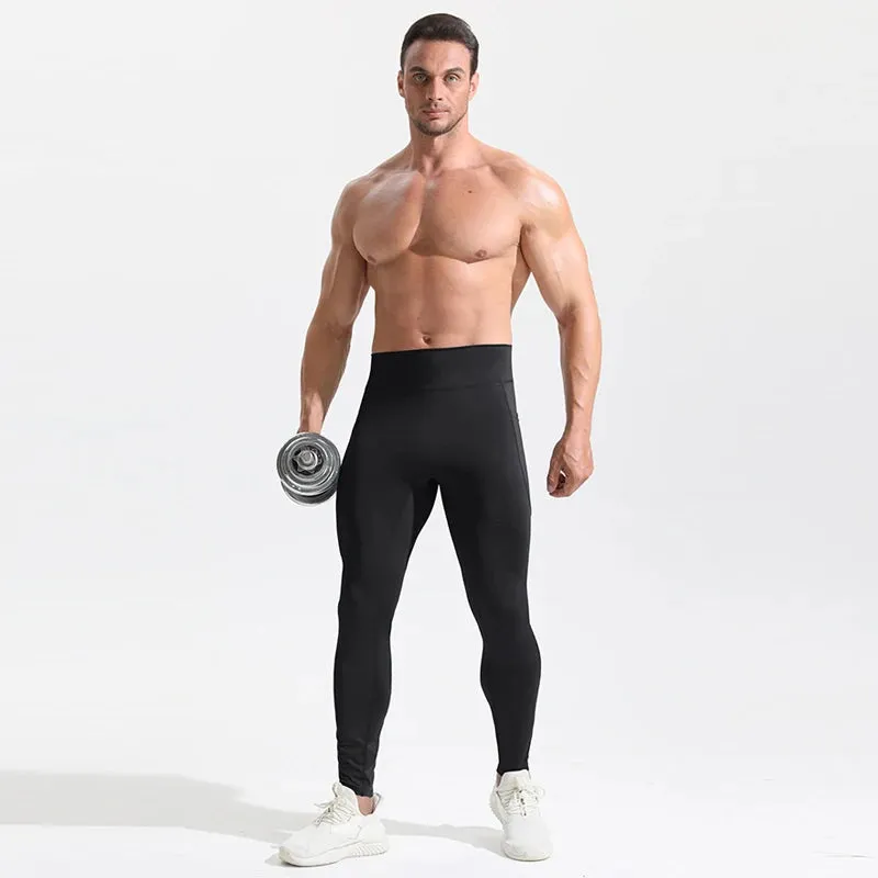 Profession Compression Pants Men High Waist Stretch Gym