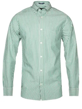 Regular Fit Stripe Broadcloth Shirt Lavish Green