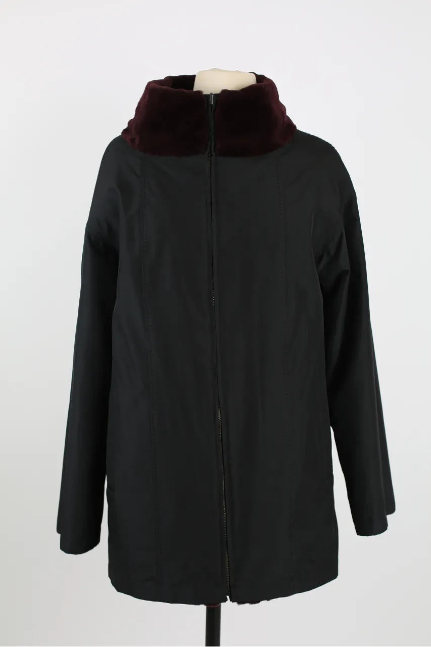 Reversible Sheared Mink Waterproof Coat