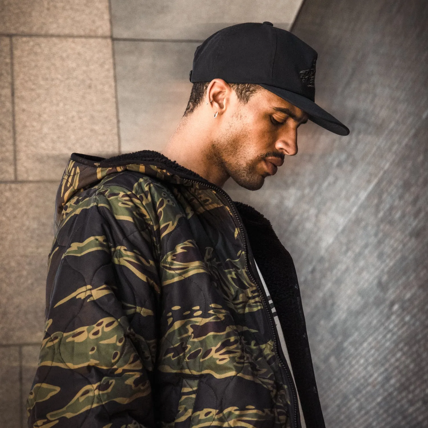 Reversible Sherpa Jacket - Tiger Camo