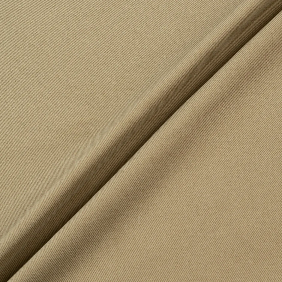 Rich Beige Cotton Moleskin Twill