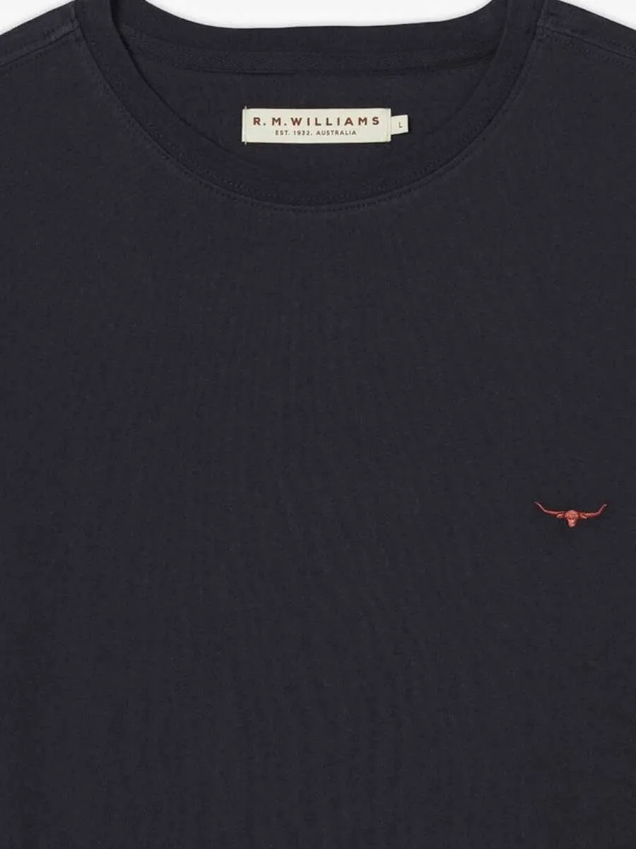 RM WILLIAMS Parson T-Shirt - Men's Crew Neck - Navy