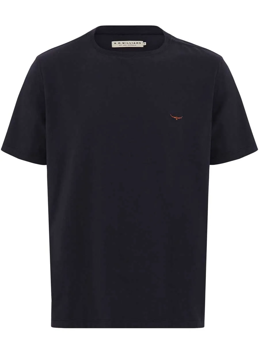 RM WILLIAMS Parson T-Shirt - Men's Crew Neck - Navy