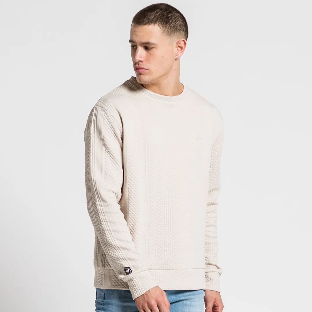 Roma Crew Sweater - White Sands