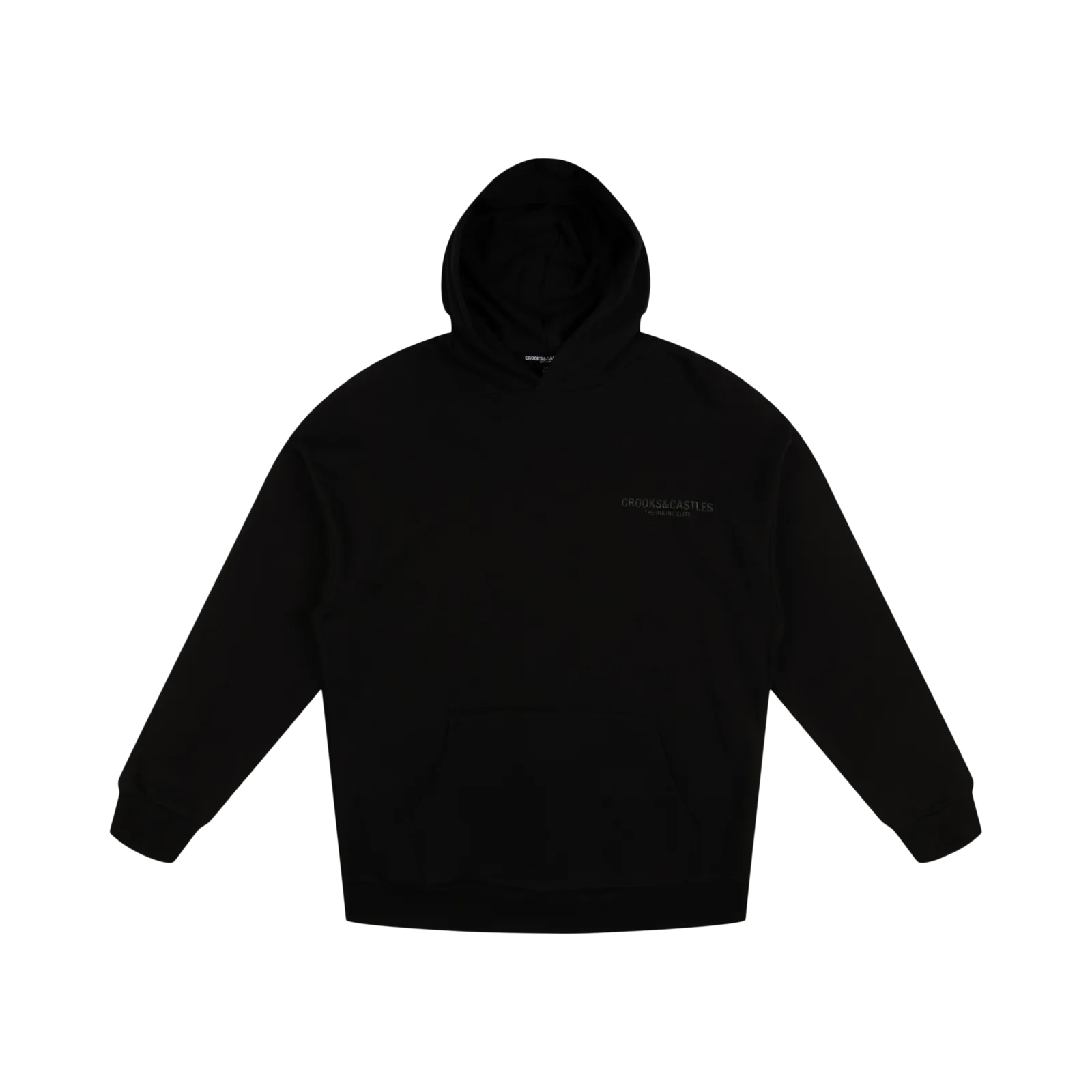 Rubber Patch Drop Shoulder Hoodie