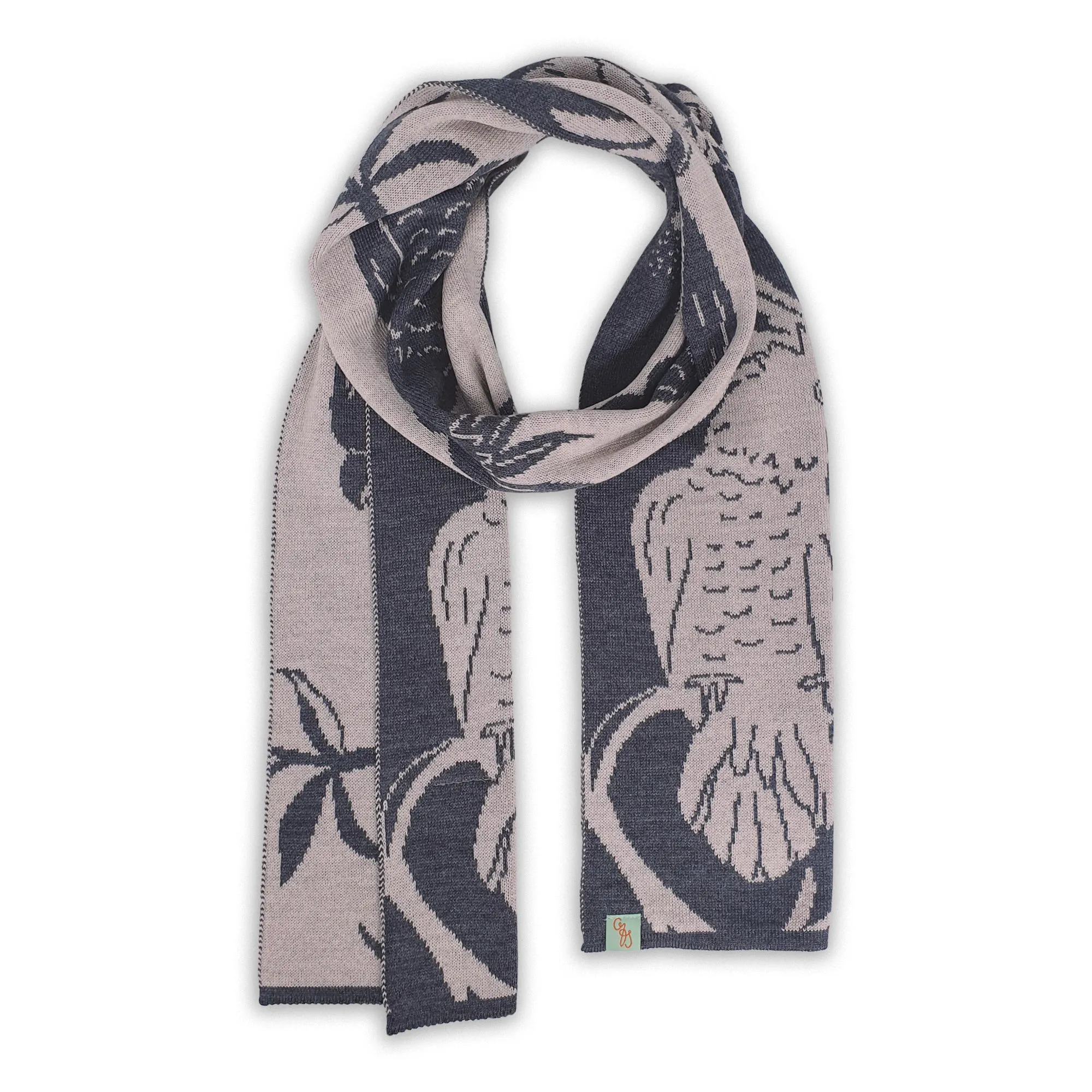 SCARVES - HELLO COCKY - EXTRA FINE MERINO WOOL