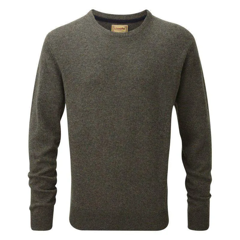 Schoffel Lambswool Crew Neck Jumper - Mole