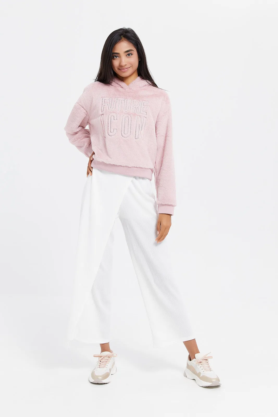 Senior Girls White Overlay Culottes