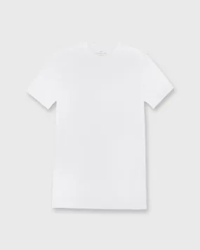 Short-Sleeved Tee in White Pima Cotton