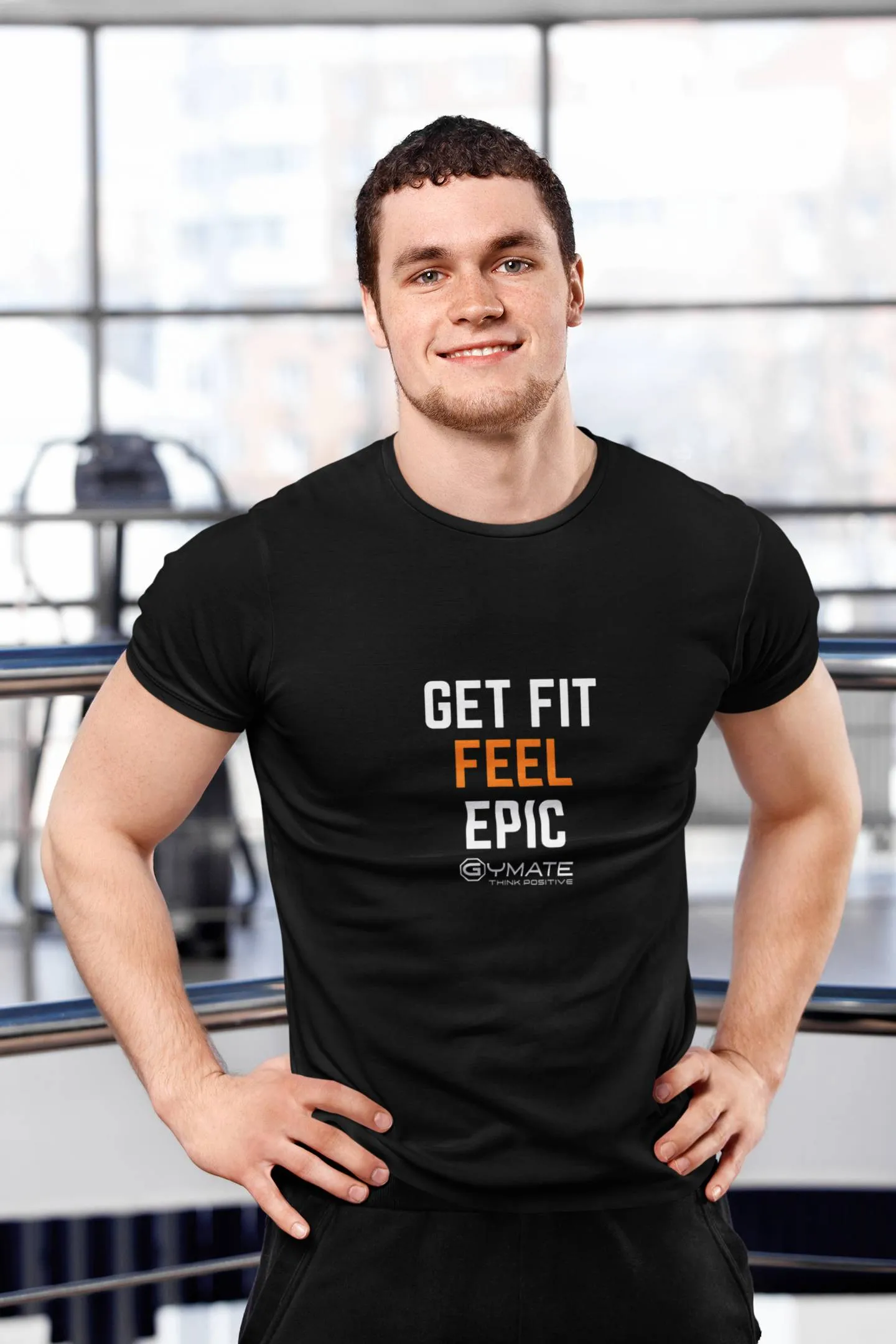 Slogan T shirts 'Get Fit Feel Epic'