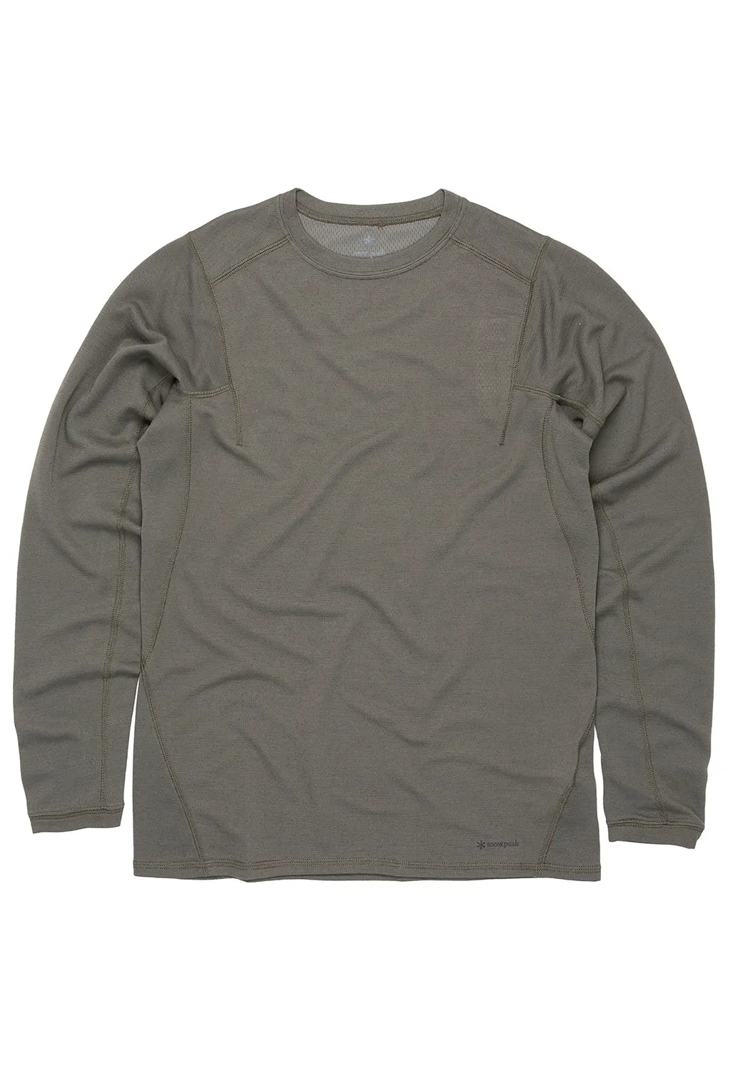 Snow Peak Men's Recycled Pe/Wo Long Sleeved T-Shirt - Olive