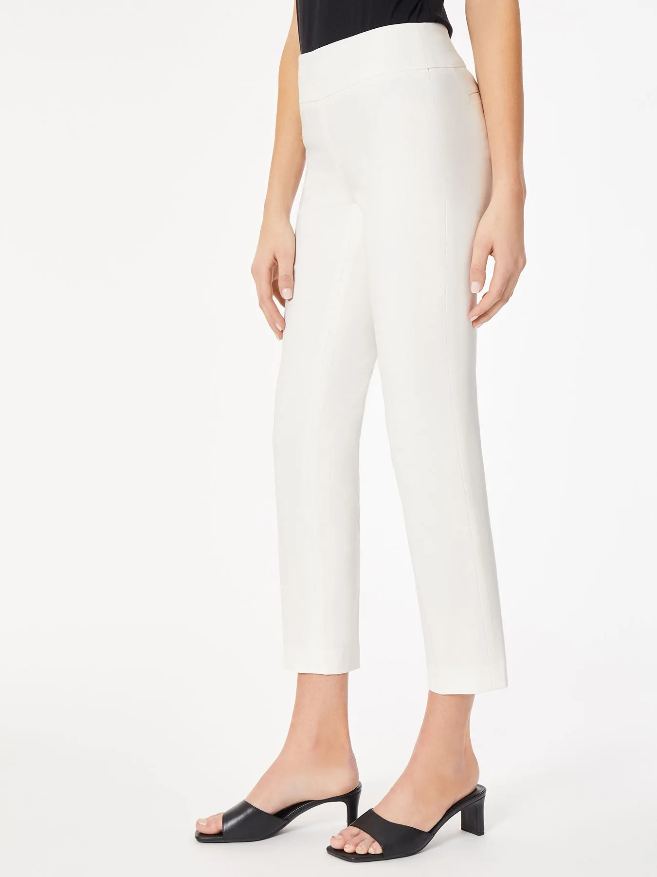 Solid Stretch Pull-on Straight Leg Pant