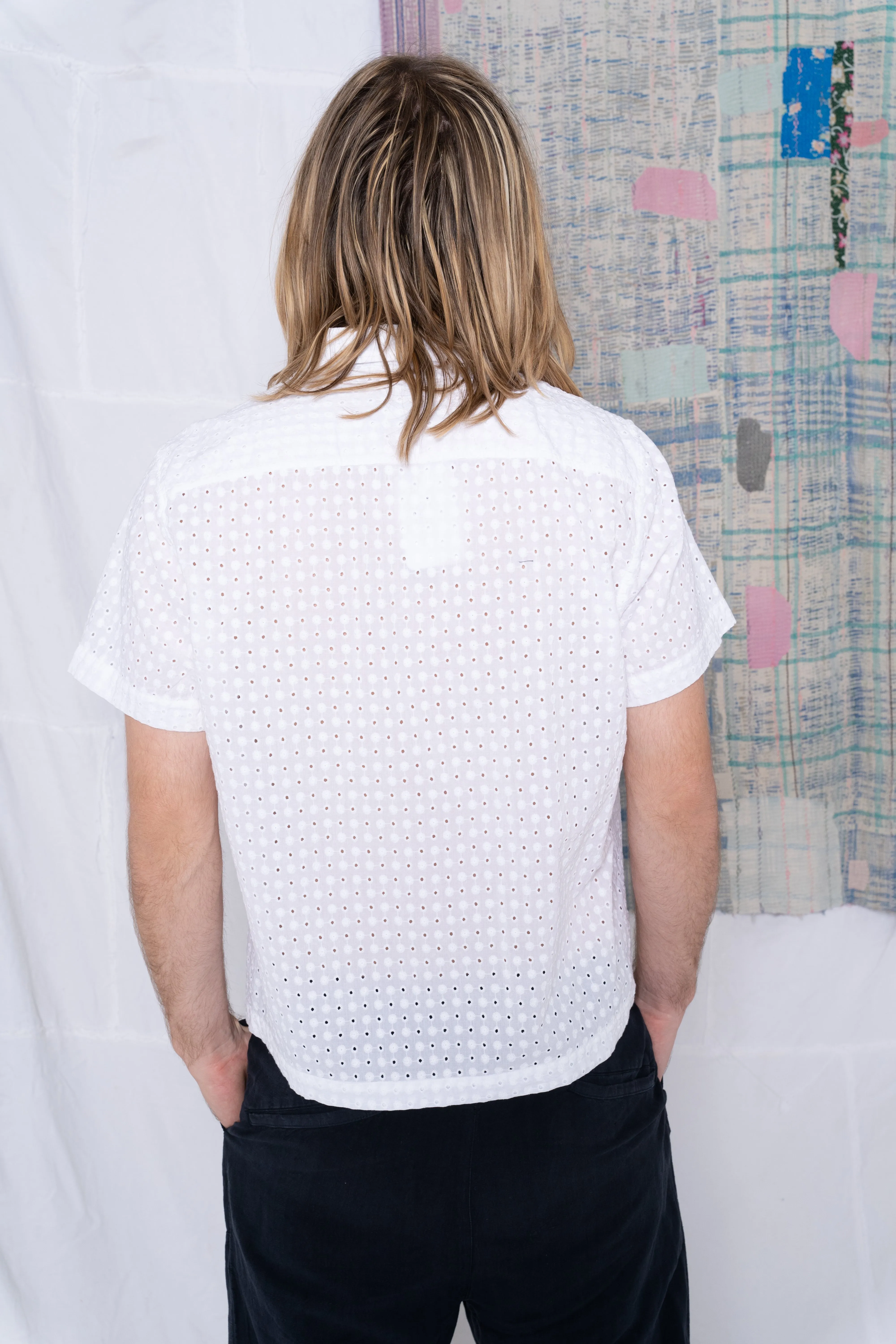 St. Tropez Shirt All Over Sun Embroidery Off White