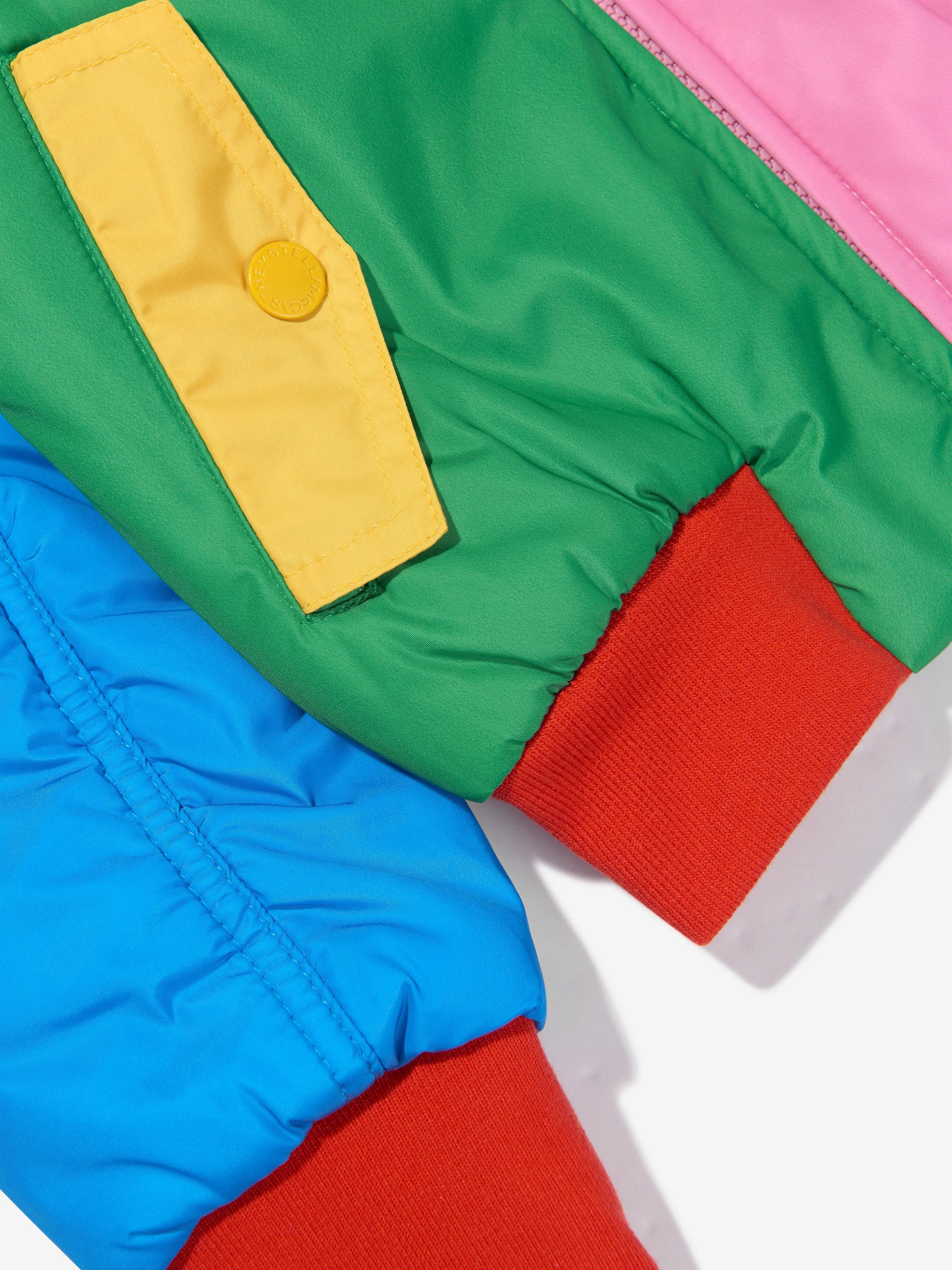 Stella McCartney Girls Colourblock Bomber Jacket in Multicolour