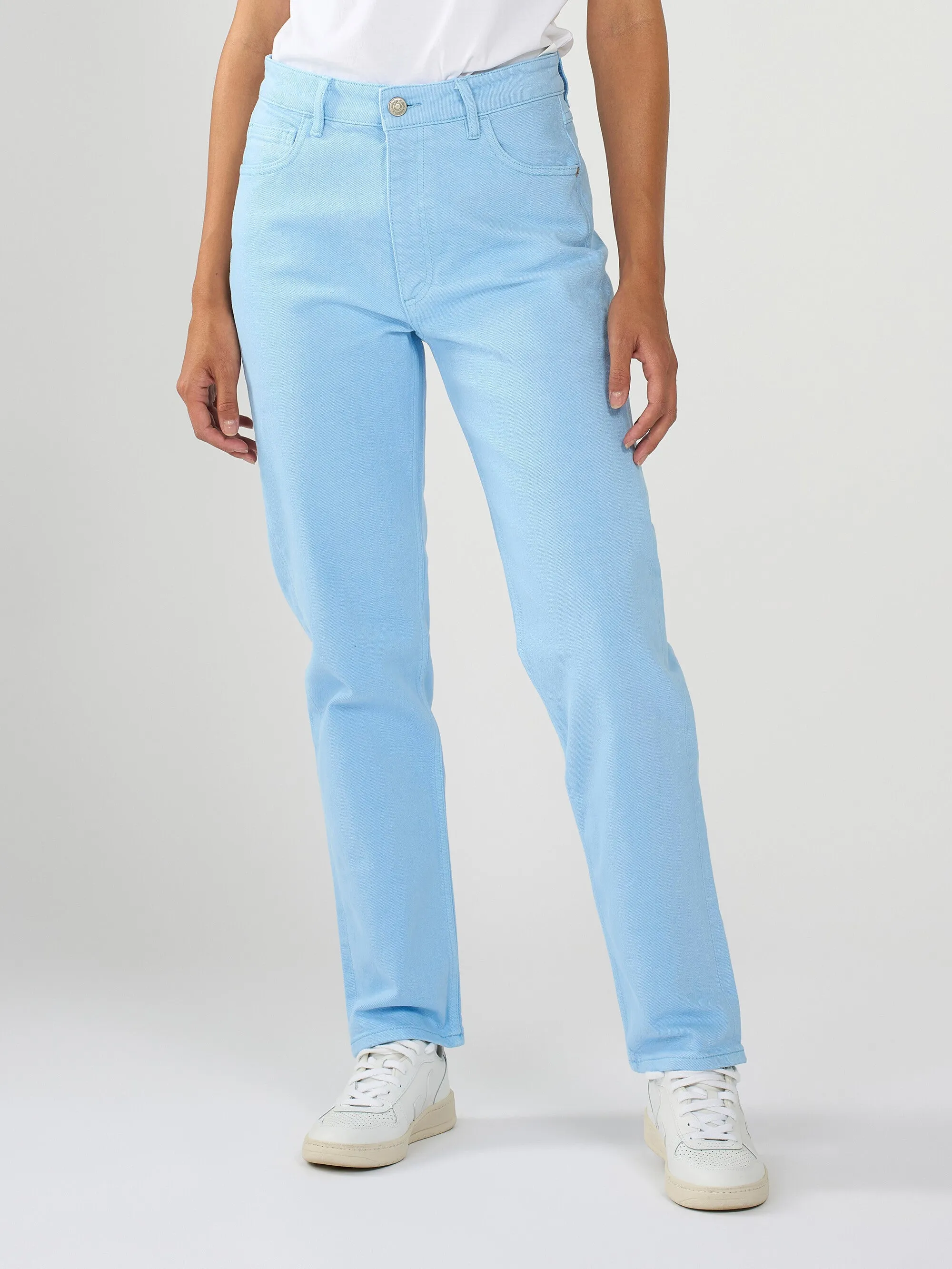 STELLA tapered Twill Pants - Airy Blue