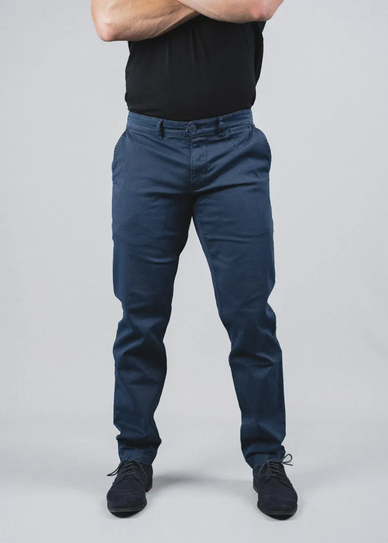 STRAIGHT FIT CHINOS - DEEP BLUE