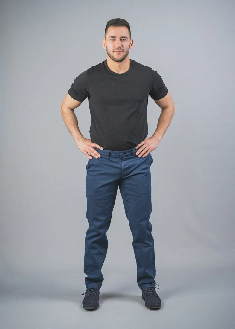 STRAIGHT FIT CHINOS - DEEP BLUE