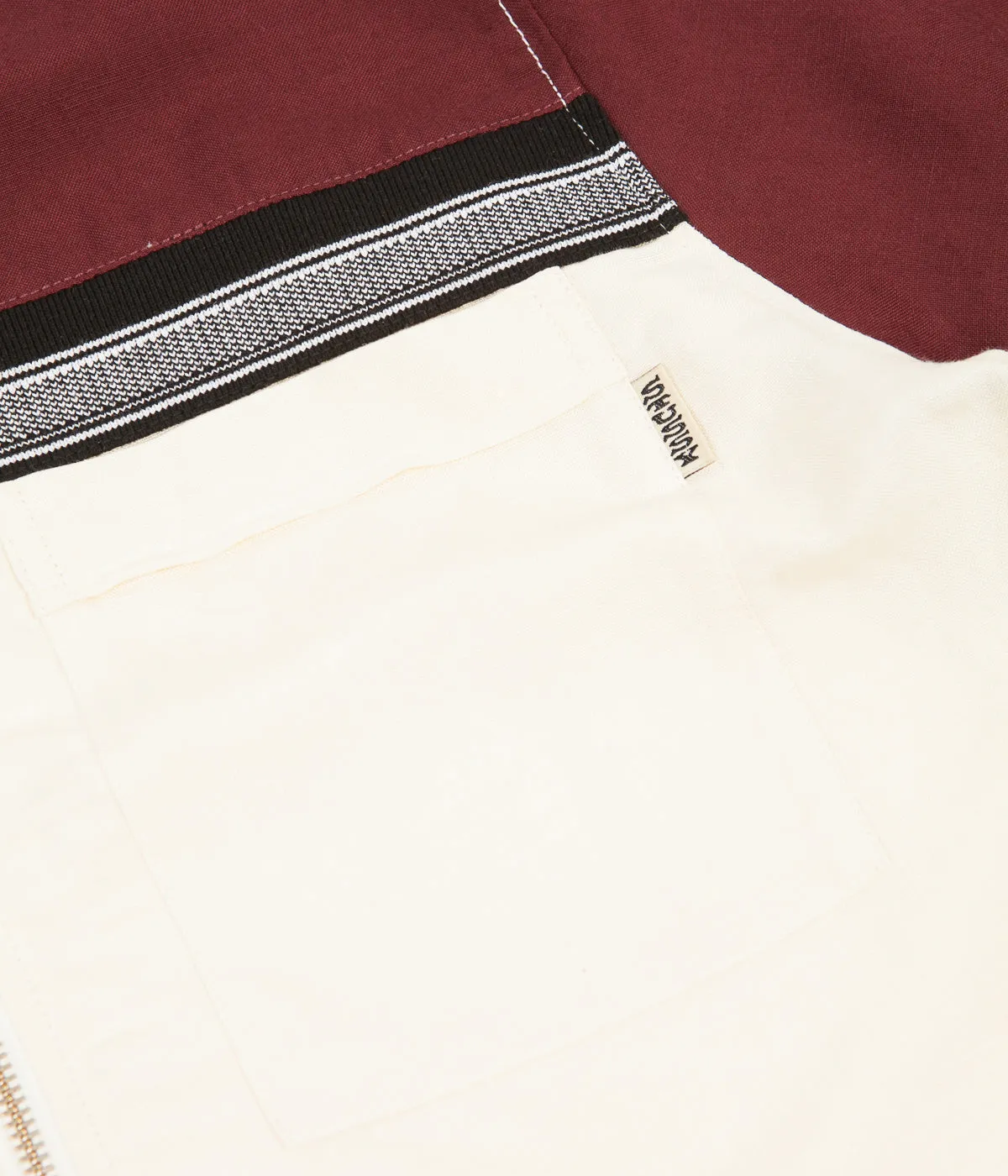 Stussy Color Block Zip Work Shirt - Berry