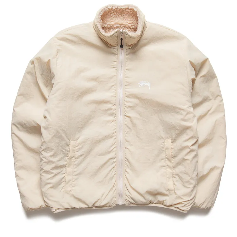 Stussy Sherpa Reversible Jacket - Natural