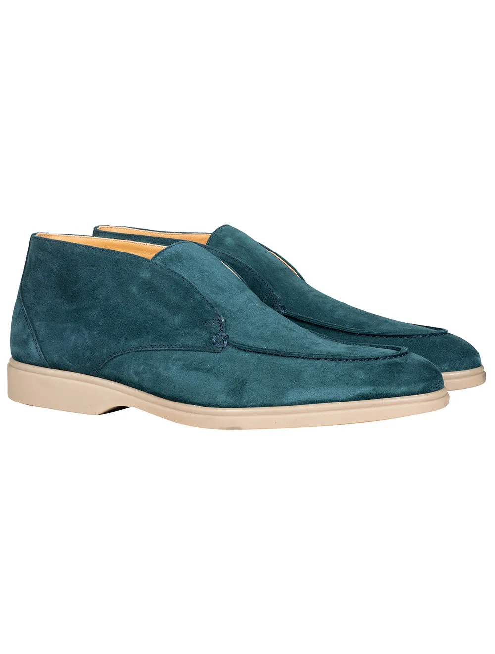 Suede Ankle Boot Petrol