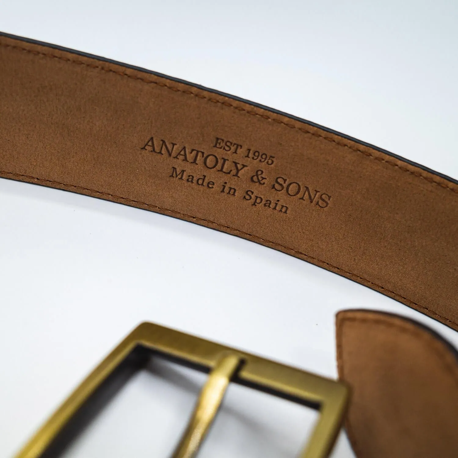 Suede Harrison Belt - Tan