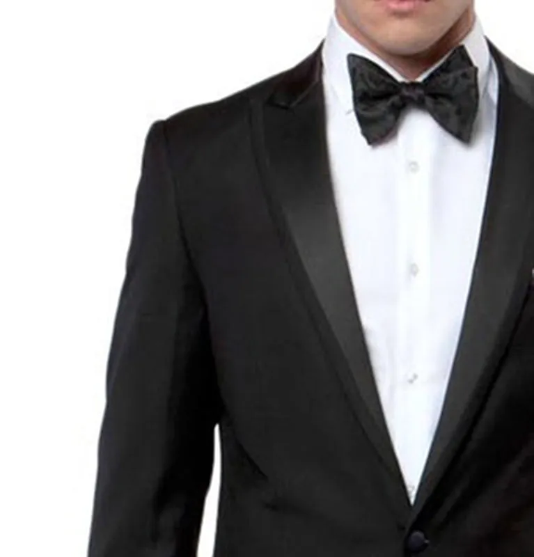 Suit Clearance: Black Slim Men's Tuxedo Suit 44L