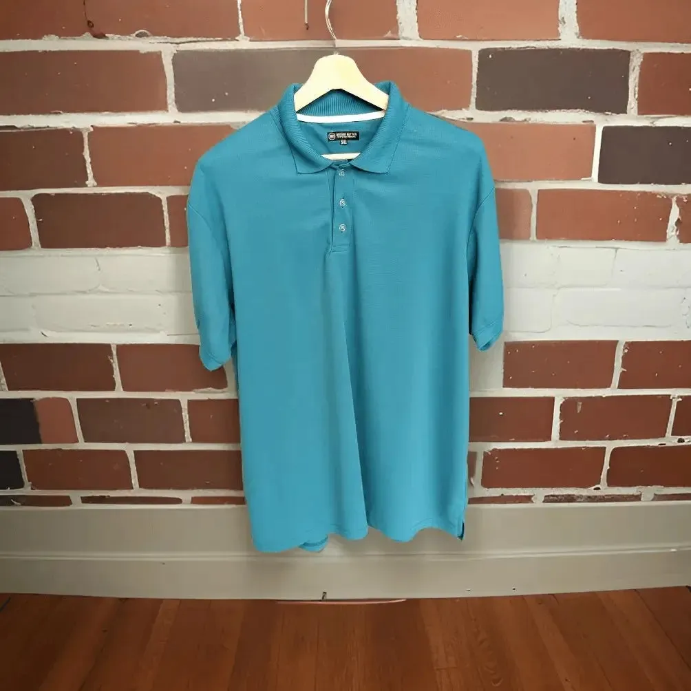 Teal Blue Half Sleeves Polo Tshirt