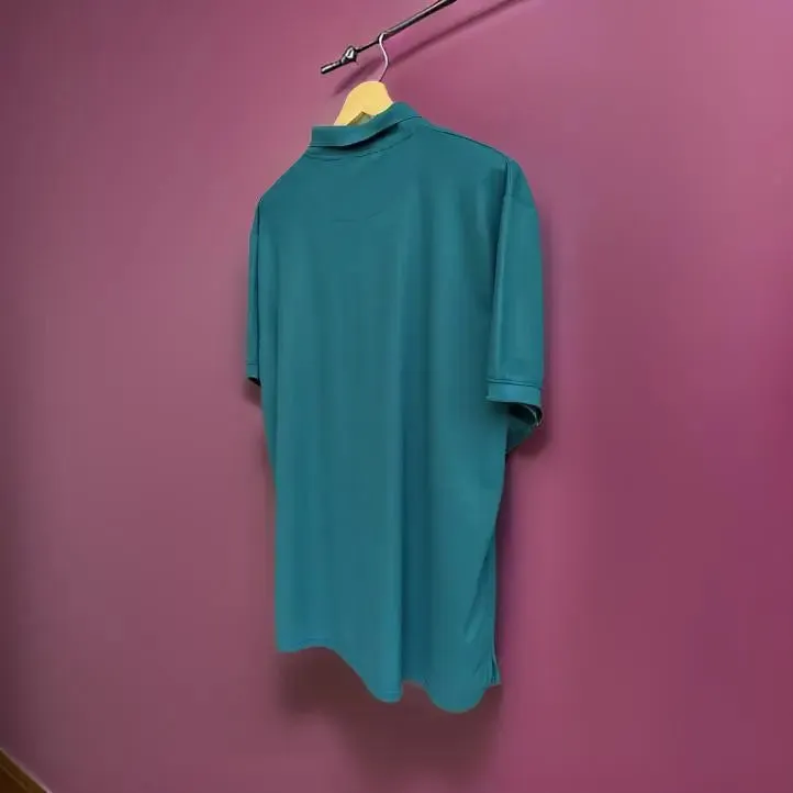 Teal Blue Half Sleeves Polo Tshirt