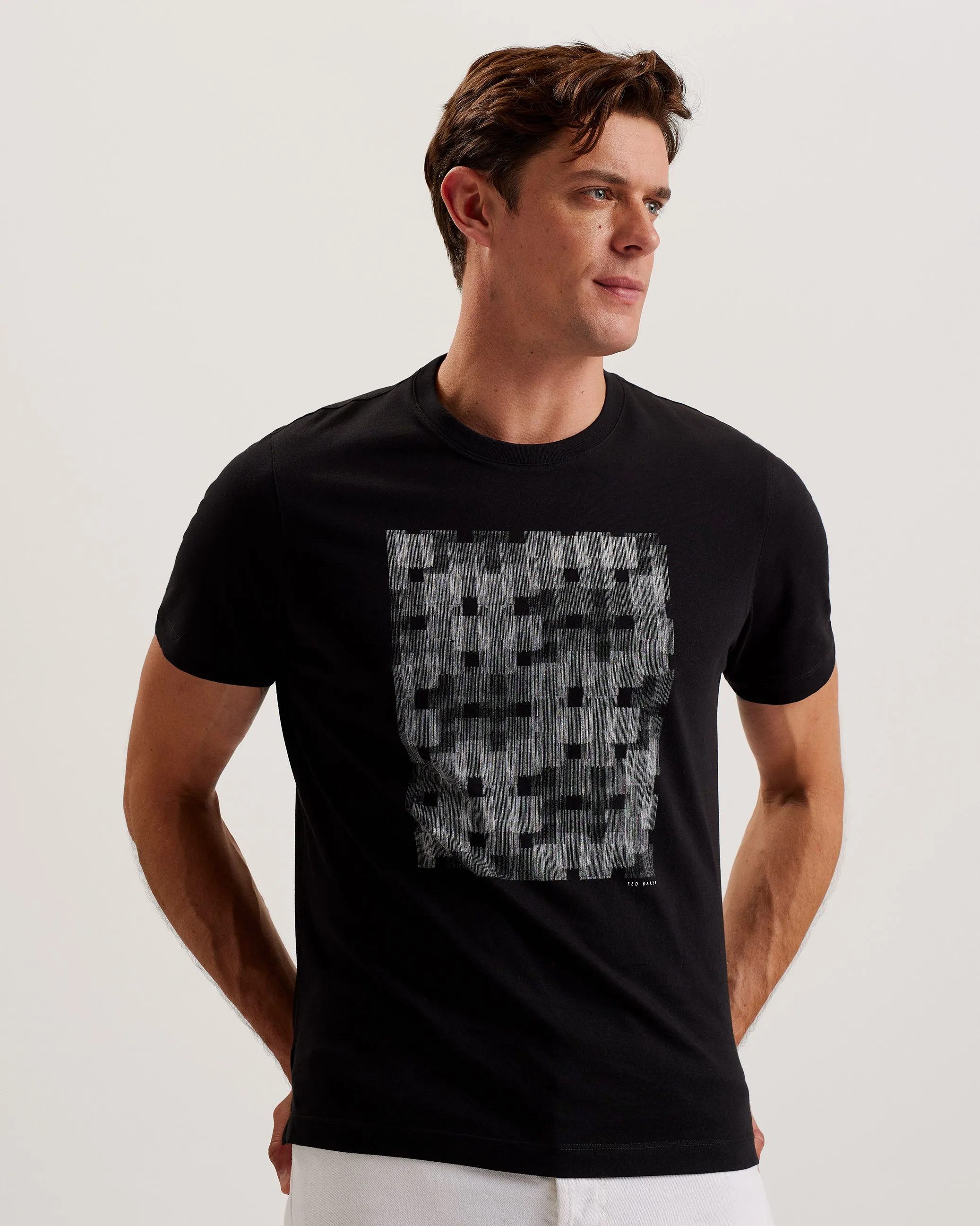 Tessman Ss Box Printed T-Shirt Black