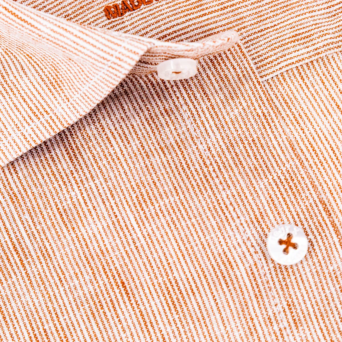 The Boardwalk Linen Button Down Shirt - Burnt Orange