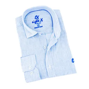 The Boardwalk Linen Button Down Shirt - Clear Sky Blue