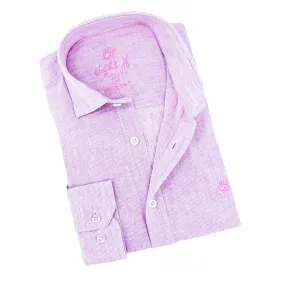 The Boardwalk Linen Button Down Shirt - Sunset Pink