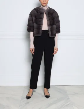 The Ieva Mink Fur Cropped Jacket