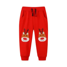 Toddler/Kid's Christmas Reindeer Red Pants