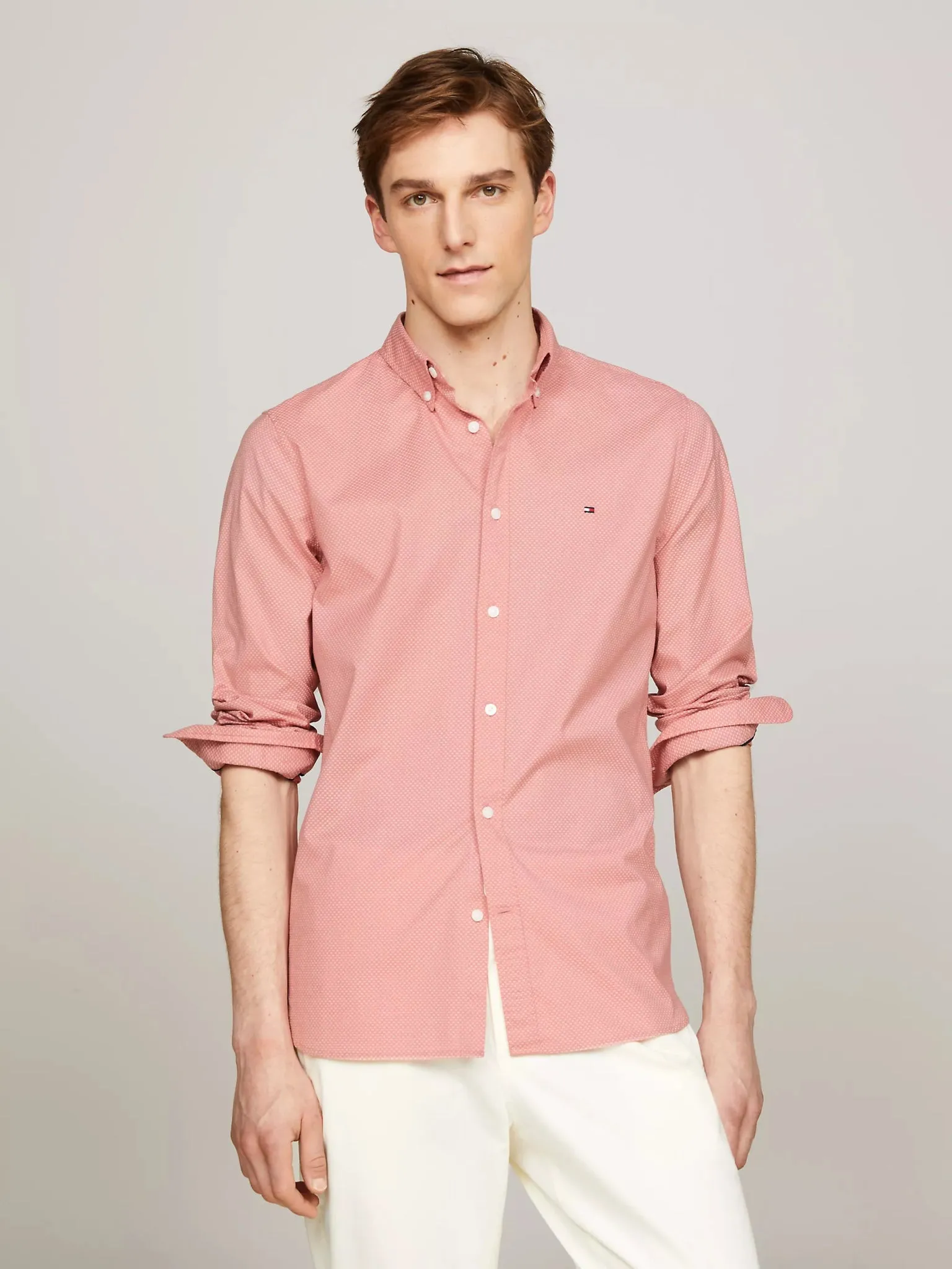 Tommy Hilfiger Flex Mini Print Slim Shirt