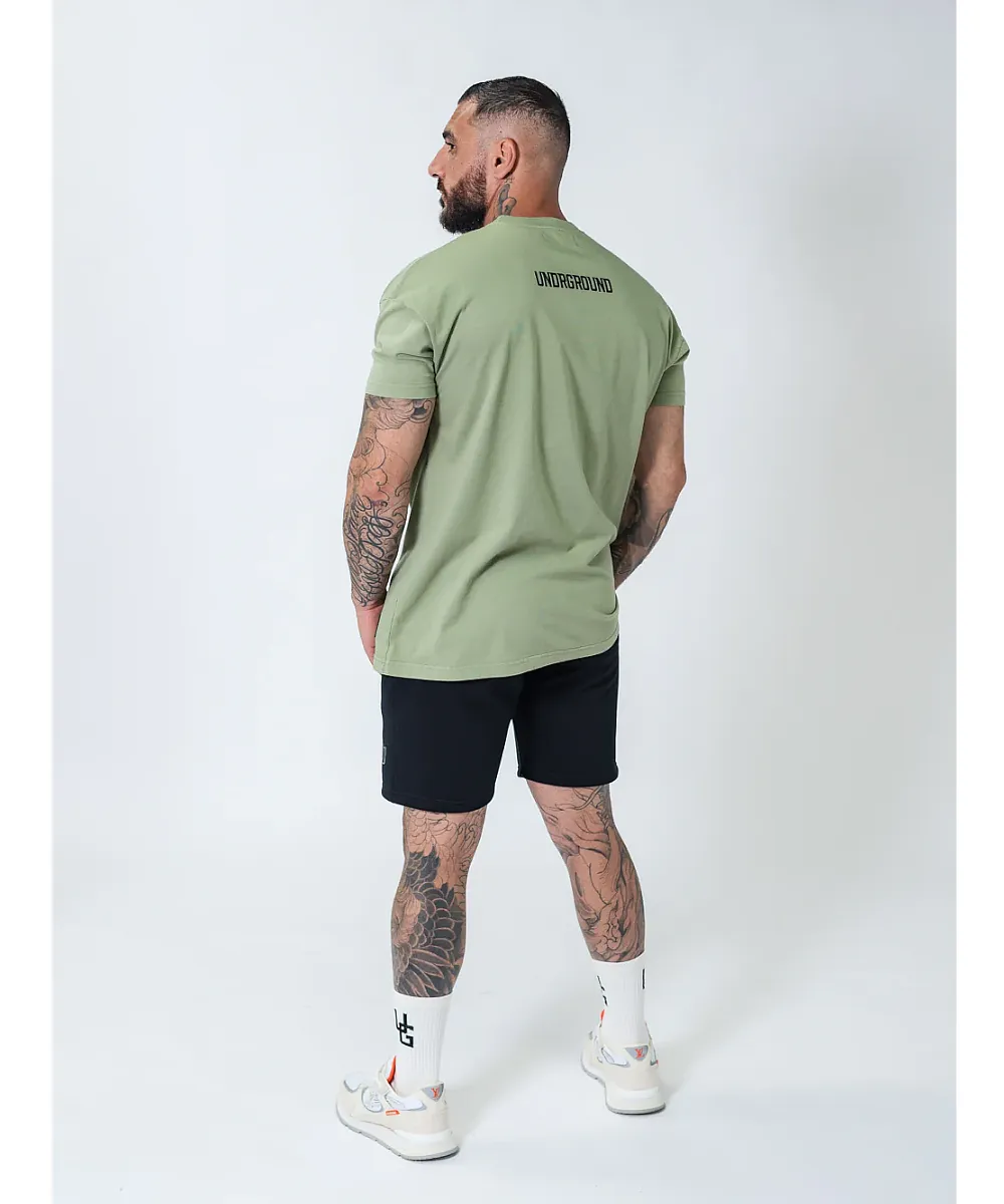 UNDRGROUND Oversized Box Fit Tee (Khaki)