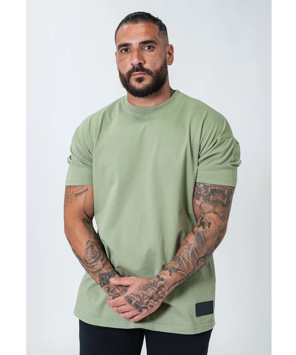 UNDRGROUND Oversized Box Fit Tee (Khaki)