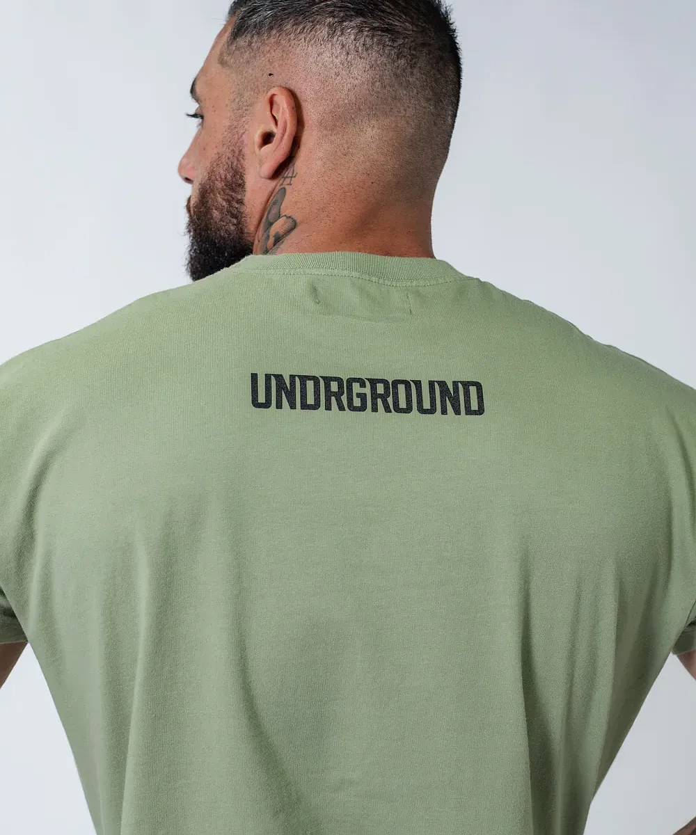 UNDRGROUND Oversized Box Fit Tee (Khaki)