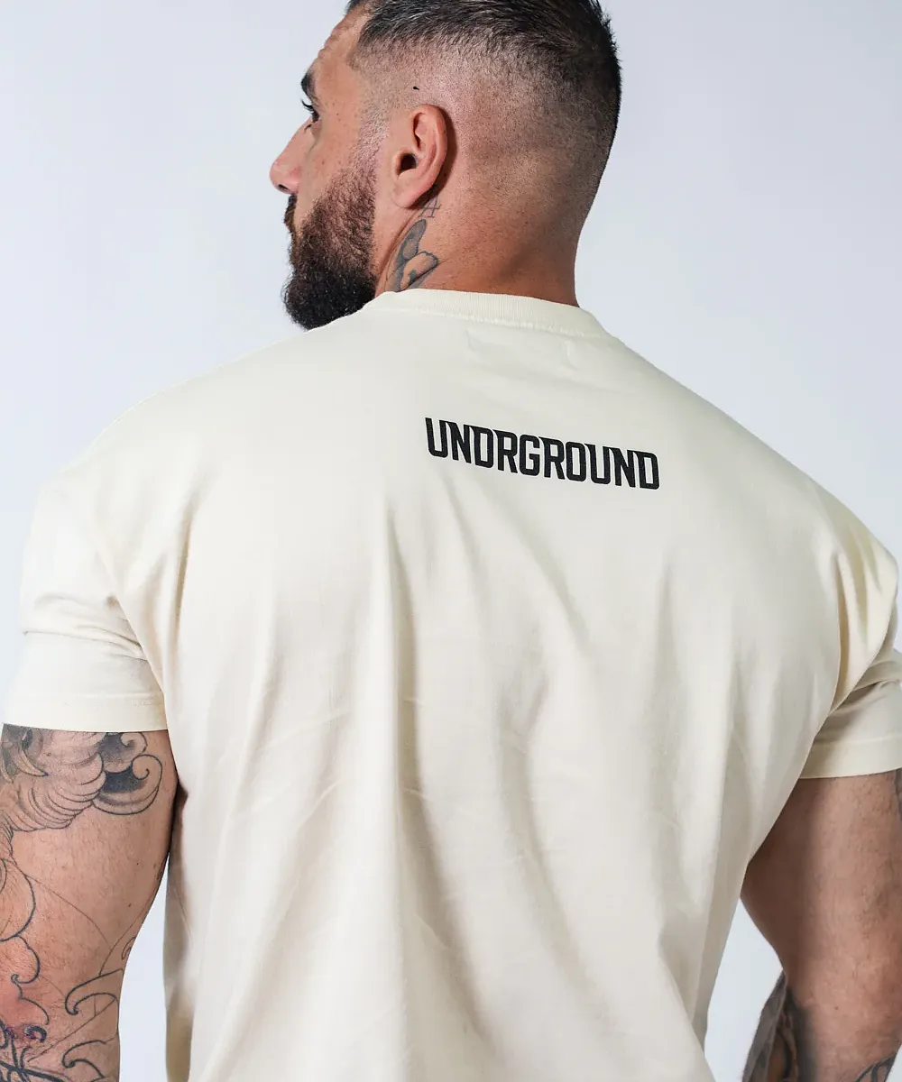 UNDRGROUND Oversized Box Fit Tee (Off White)