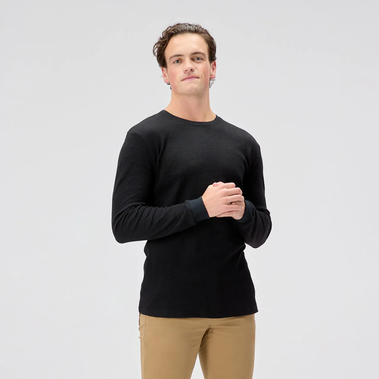 Waffle Knit Thermal Long Sleeve